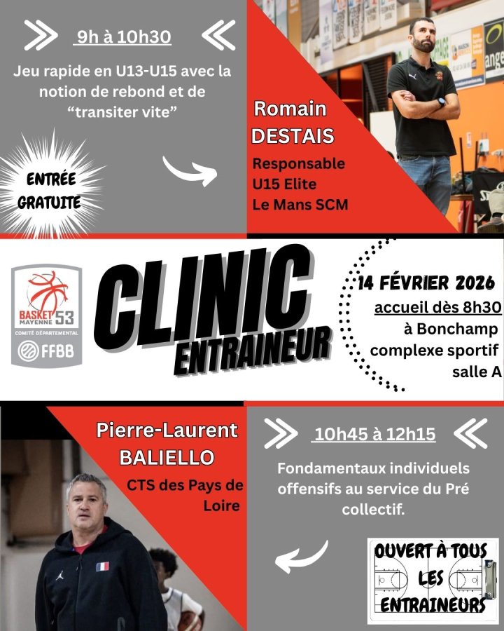 Clinic entraîneur 2026
