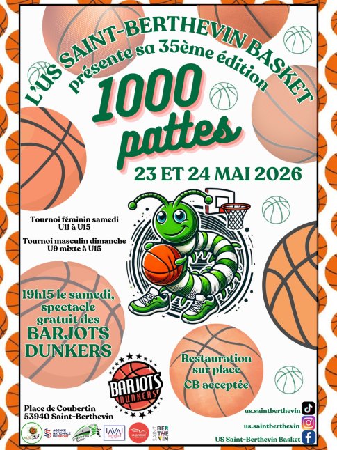 Tournoi des 1 000 pattes Masculin U9 mixte à U15 - US St Berthevin