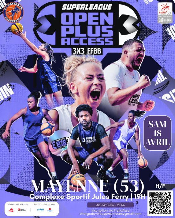 𝐎𝐏𝐄𝐍 𝐏𝐋𝐔𝐒 𝐀𝐂𝐂𝐄𝐒𝐒 𝟑𝐱𝟑 à 𝐌𝐀𝐘𝐄𝐍𝐍𝐄 (𝟓𝟑)