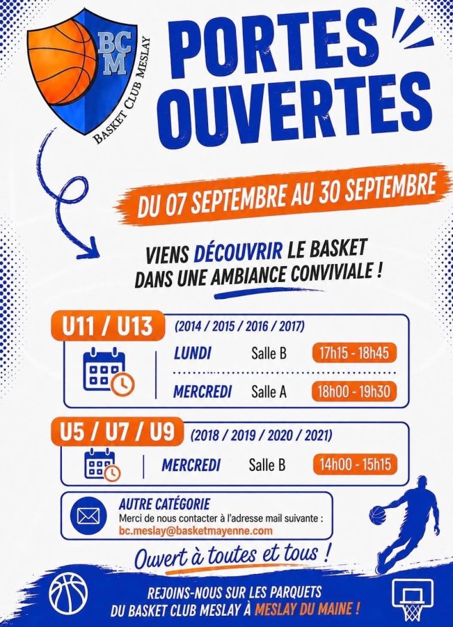 Portes Ouvertes U5 à U13 à à Meslay-du-Maine