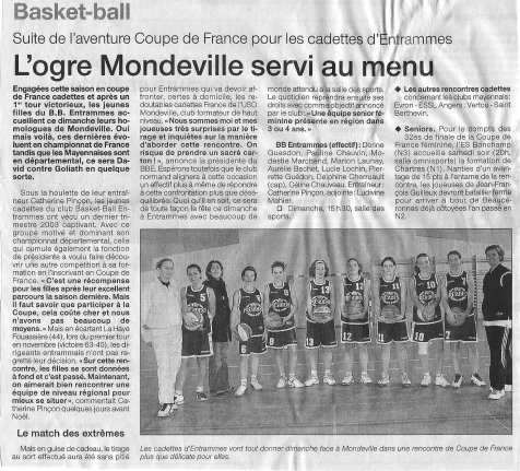 article Ouest France 8 janvier 2004